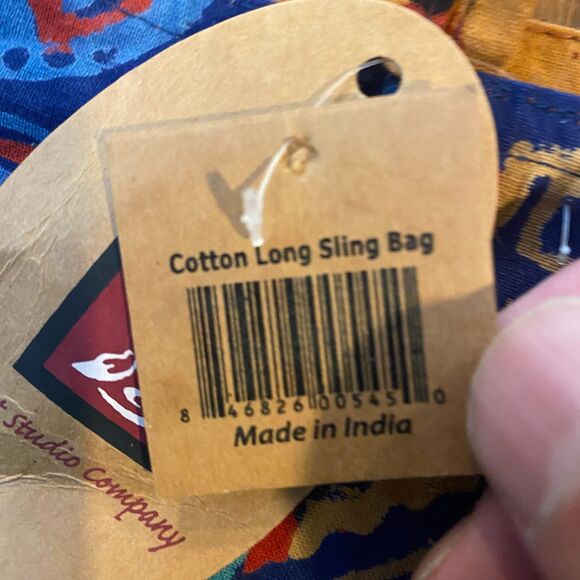 Tribal Boho Hippie Festival Sling Purse Handmade Cotton Art Studio Company NWT - Picture 3 of 8